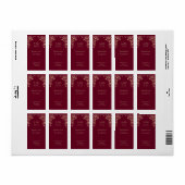 Personalized Wedding Burgundy Gold Hand Sanitizer Adressaufkleber (Vorne)