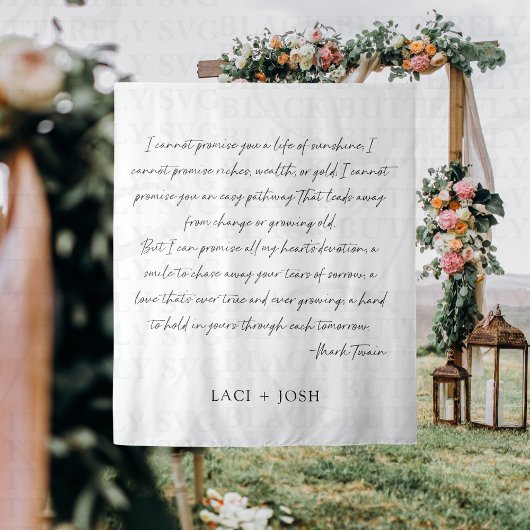 Personalized Wedding Ceremony Backdrop Banner Wandteppich