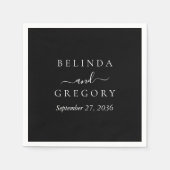 Personalized Wedding Cocktail Napkins with Text Serviette (Vorderseite)