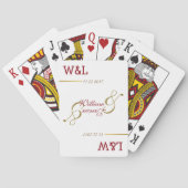 personalized wedding couple names stylish spielkarten (Rückseite)