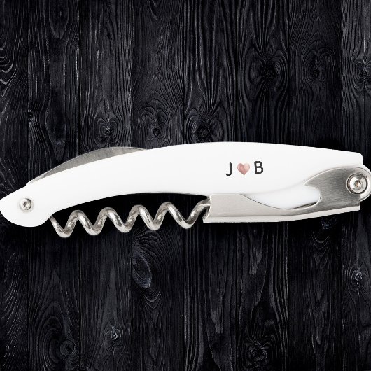 Personalized Wedding Custom Heart Couple Monogram Kellnermesser