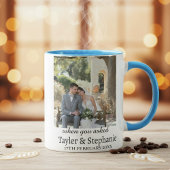 Personalized Wedding Engagement Photo Coffee Mug Tasse