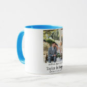 Personalized Wedding Engagement Photo Coffee Mug Tasse (Vorderseite Links)