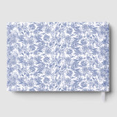 Personalized Wedding French Toile Blue Floral Gästebuch (Rückseite)