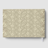 Personalized Wedding French Toile Gold Floral Gästebuch (Rückseite)