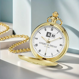 Personalized Wedding Gift – Custom Monogram  Armbanduhr