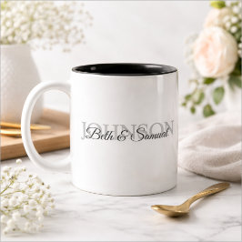 Personalized Wedding Gift for Couple Zweifarbige Tasse