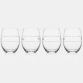 Personalized Wedding Glass Tumbler Set of 4 Weinglas Ohne Stiel (Links)