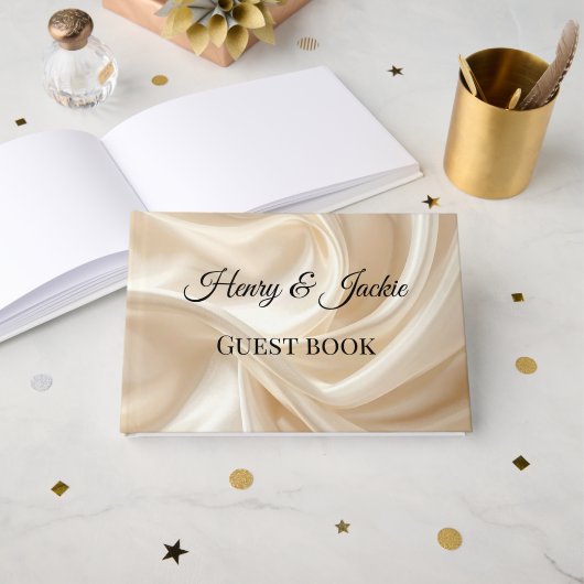 Personalized Wedding Guest Book Gästebuch (Vorderseite Offen)