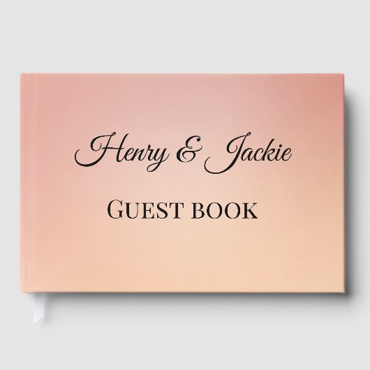Personalized Wedding Guest Book Gästebuch (Vorderseite)