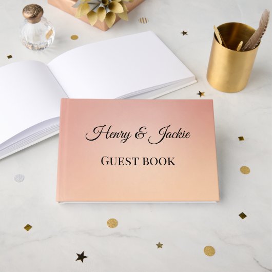 Personalized Wedding Guest Book Gästebuch (Vorderseite Offen)