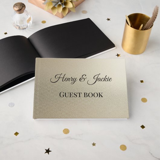 Personalized Wedding Guest Book Gästebuch (Vorderseite Offen)