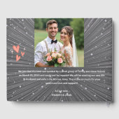  Personalized Wedding Guest Book with Couple Photo Gästebuch (Rückseite)