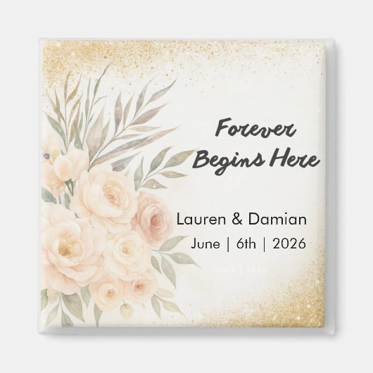 Personalized Wedding Keepsake - Magnet (Vorne)