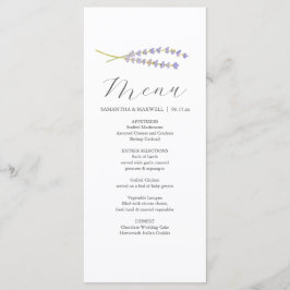 Personalized Wedding Menu Cards Lavender & Sage Menükarte