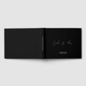 Personalized Wedding Modern Minimalist Black White Gästebuch (Voll)