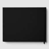 Personalized Wedding Modern Minimalist Black White Gästebuch (Rückseite)