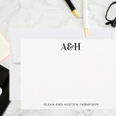 Personalized Wedding Monogram Stationery Elegant Dankeskarte