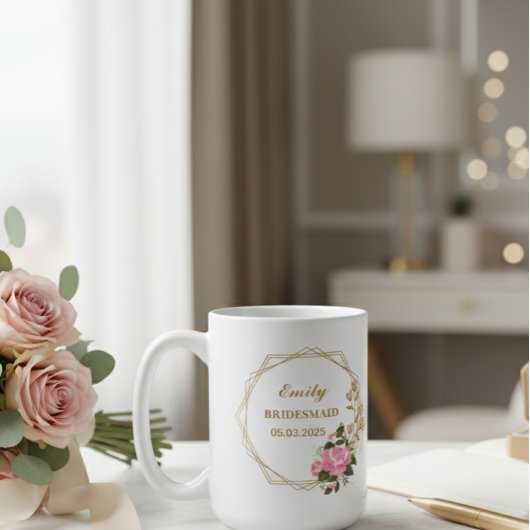 personalized wedding mug - gift for bridesmaid kaffeetasse