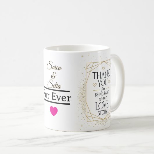 Personalized Wedding Mug Kaffeetasse (VorderseiteRechts)