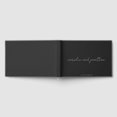 Personalized Wedding Name Elegant Black Script Gästebuch (Voll)