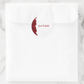 Personalized Wedding Name Stickers Red Roses (Tasche)