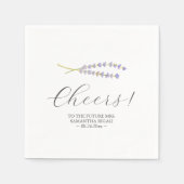 Personalized Wedding Napkins Lavender Serviette (Vorderseite)