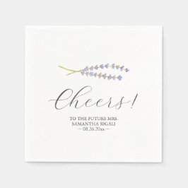 Personalized Wedding Napkins Lavender Serviette