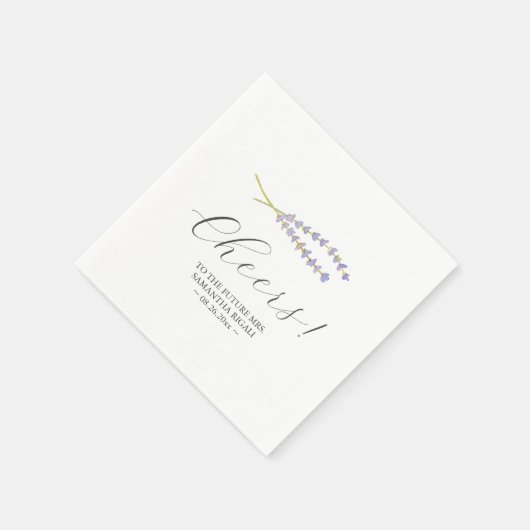 Personalized Wedding Napkins Lavender Serviette (Ecke)