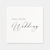 Personalized Wedding Napkins | Minimalist Serviette (Vorderseite)