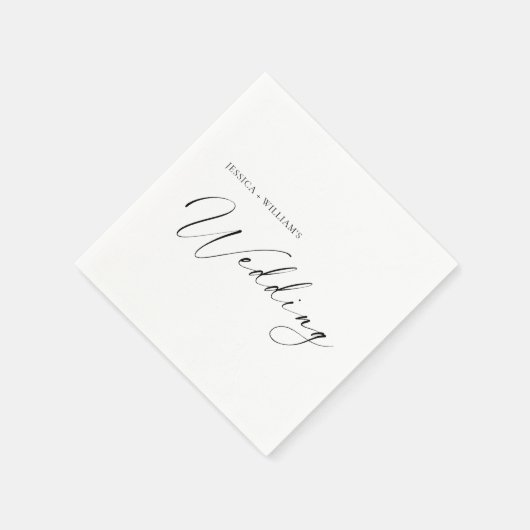 Personalized Wedding Napkins | Minimalist Serviette (Ecke)