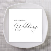 Personalized Wedding Napkins | Minimalist Serviette