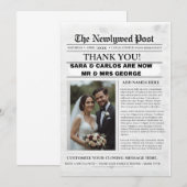 Personalized Wedding Newspaper Poster | Newlywed Einladung (Vorne/Hinten)