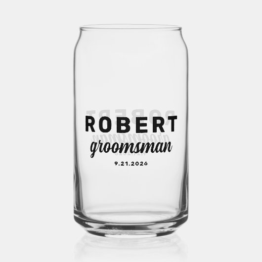 Personalized Wedding Party Bachelor Party Dosenglas (Vorderseite)