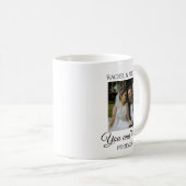 Personalized Wedding Photo Coffee Mug | Custom Kaffeetasse (VorderseiteRechts)