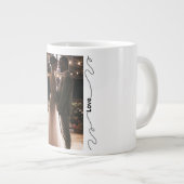 Personalized Wedding Photo Mug for Couples Jumbo-Tasse (Vorderseite Rechts)
