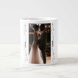 Personalized Wedding Photo Mug for Couples Jumbo-Tasse