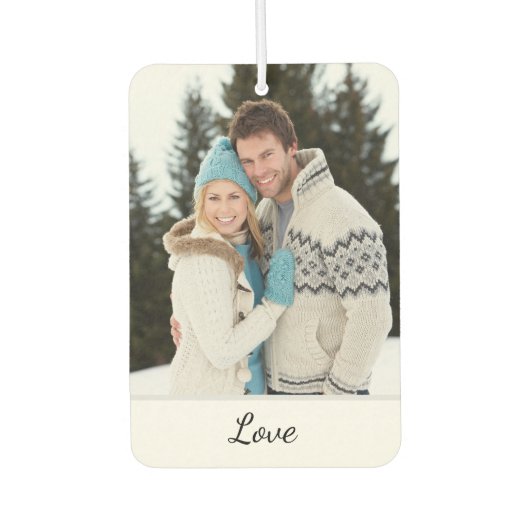Personalized Wedding Photo With Initials  Autolufterfrischer (Vorderseite)