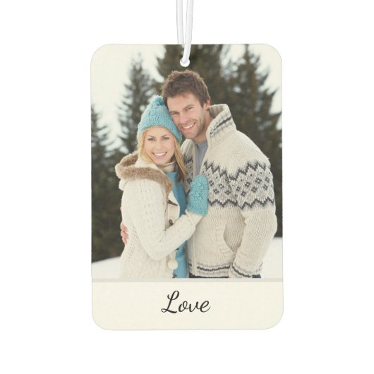 Personalized Wedding Photo With Initials  Autolufterfrischer (Rückseite)