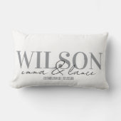 Personalized Wedding Pillow, Names & Dates  Lendenkissen (Vorderseite)