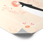 Personalized Wedding Poster – Illustrated Couple (Ecke)