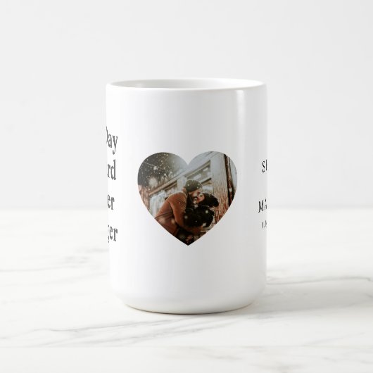 Personalized Wedding Quote Mug – "Forever Stronger Kaffeetasse (Mittel)