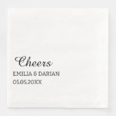 Personalized Wedding Reception Cocktail Rehearsal Serviette (Vorderseite)