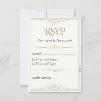 Personalized Wedding RSVP Card – 3.5x5 Printable Karte