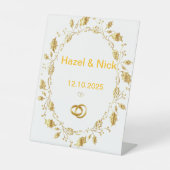 Personalized Wedding sign Sockelschild (Vorderseite)