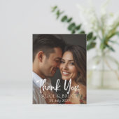 Personalized Wedding Thank You Card with Photo  Dankeskarte (Stehend Vorderseite)