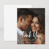 Personalized Wedding Thank You Card with Photo  Dankeskarte (Vorne/Hinten)