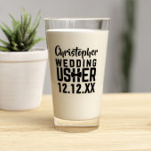 Personalized Wedding Usher Favor Glass Tumbler
