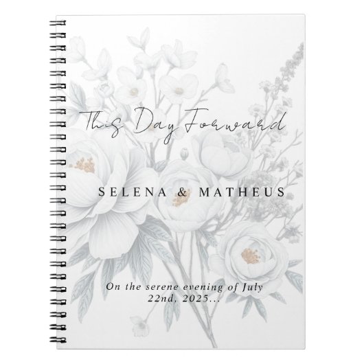 Personalized Wedding Vows Journal – This Day Forw Notizblock (Vorderseite)