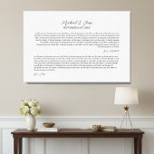 Personalized Wedding Vows Keepsake Leinwanddruck